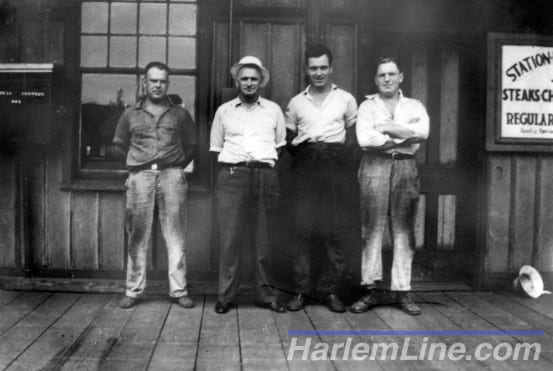 1936 Signal Dept Gang- Sid Phillips, Tom Wright, Lou Frost, and "Mac" McLeod