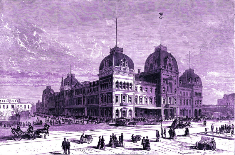 An engraving of Grand Central Depot