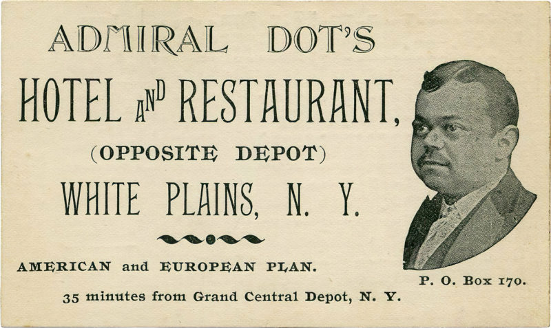 Front of an unofficial Harlem Division timetable printed for Admiral Dot's Hotel.